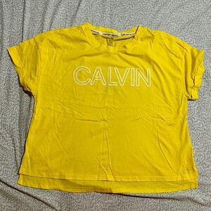 Yellow Calvin Klein Performance Top